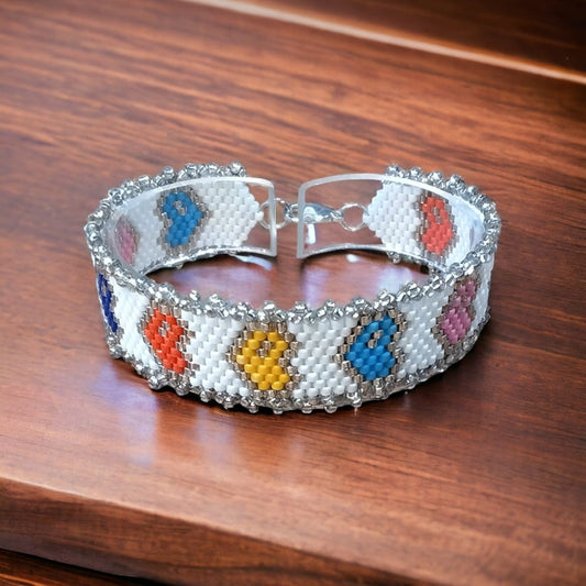 Brazalete Miyuki Corazones